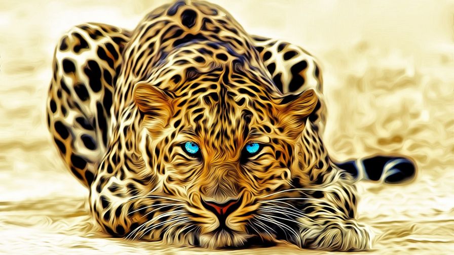 3d leopard