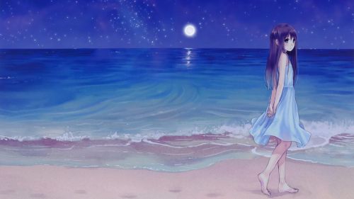 Anime Girl on beach