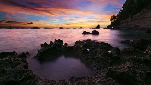 Coastal Sunset Seascape