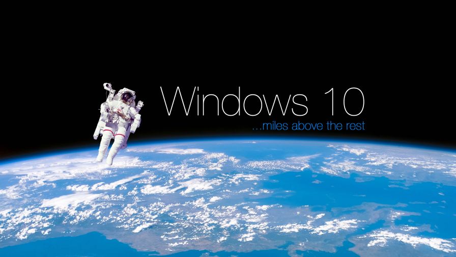Windows 10 space 4k wallpaper